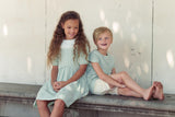 Boy's Curved Shirt - seaglass -  runs very very small size up 1-2 sizes