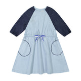 DENIM raglan drawstring dress