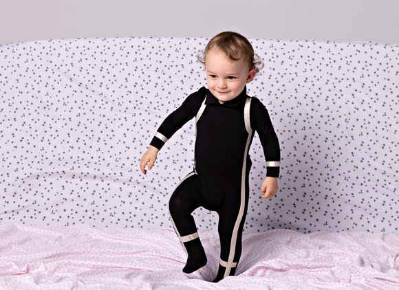 Footie Unisex - black with gold