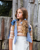 Stripe Girl's Tshirt - NEUTRAL STRIPE