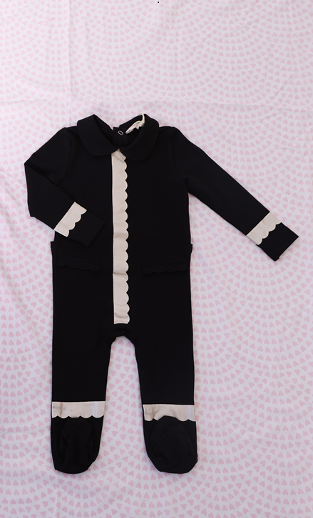 Footie Girl - black with gold