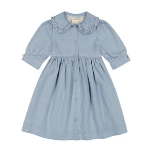 DENIM Collar Baby Doll Dress - LIGHT DENIM TeelaNYC DENIM Collar Baby Doll Dress - LIGHT DENIM TeelaNYC