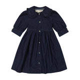 DENIM Collar Baby Doll Dress - DARK DENIM