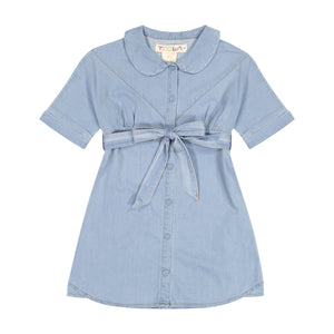 DENIM Tie Dress - LIGHT DENIM