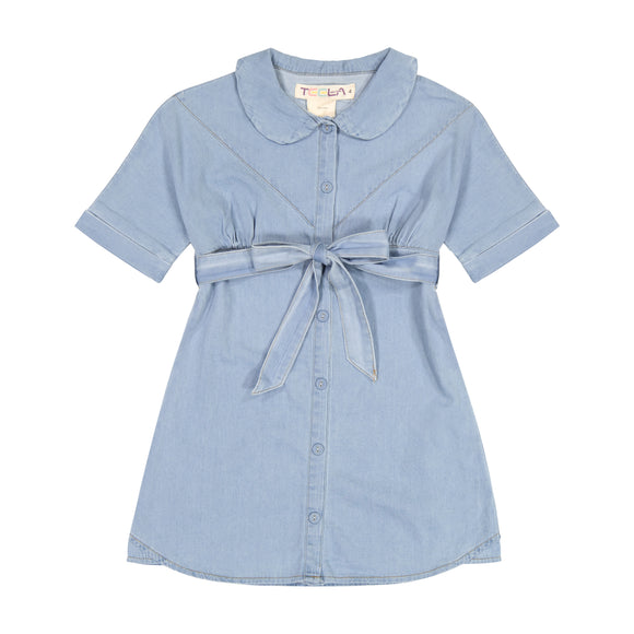 DENIM Tie Dress - LIGHT DENIM