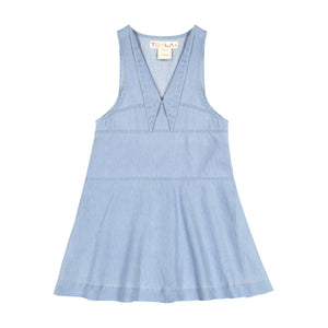 DENIM Tuxedo Collar Jumper - LIGHT DENIM JUMPER