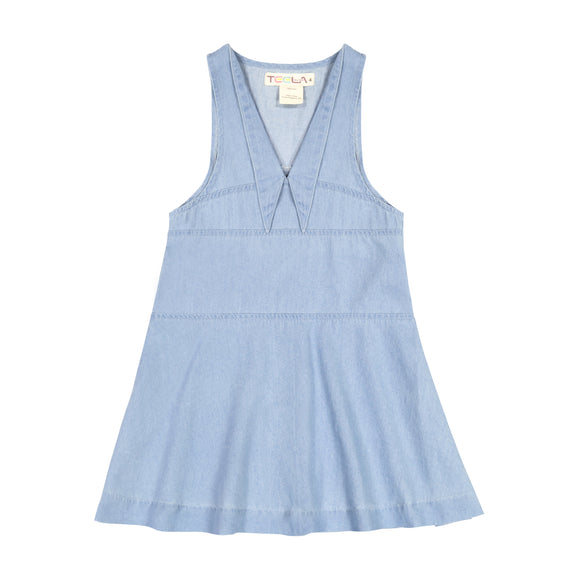 DENIM Tuxedo Collar Jumper - LIGHT DENIM JUMPER