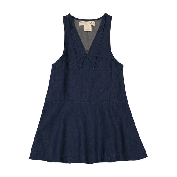 DENIM Tuxedo Collar Jumper - DARK DEINM JUMPER