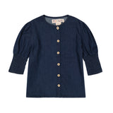 DENIM Smock Top - DARK DENIM - BACKORDER SHIPPING END MAY