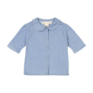 DENIM Peter Pan Girl's Top - LIGHT DENIM