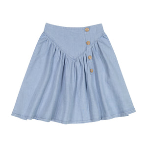 DENIM Triangle Seam Skirt - LIGHT DENIM