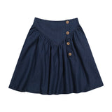DENIM Triangle Seam Skirt - DARK DENIM