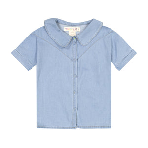 DENIM Peter Pan Boy's Top - LIGHT DENIM