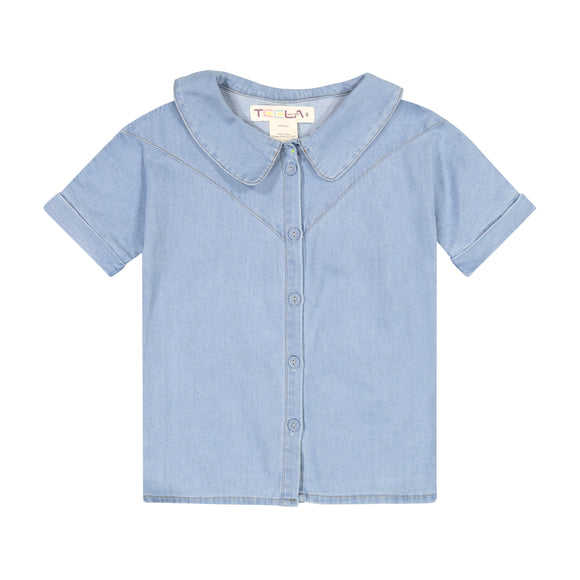 DENIM Peter Pan Boy's Top - LIGHT DENIM