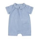DENIM Baby Boy Peter Pan Romper - LIGHT DENIM