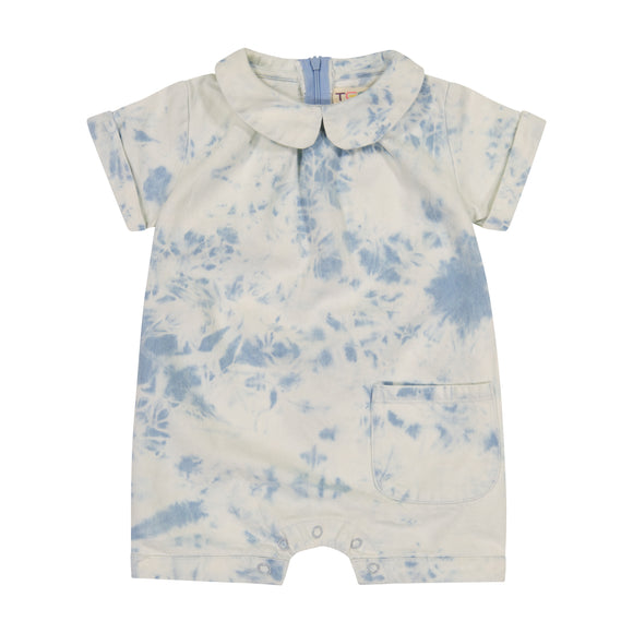 DENIM Baby Boy Peter Pan Romper - ACID WASH