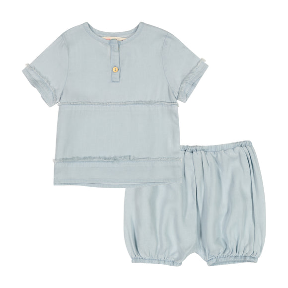 DENIM Tencel Baby Set - LIGHT DENIM