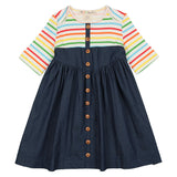 Striped Denim Dress - BOLD STRIPE