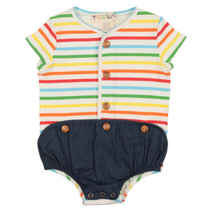 Striped Baby Romper - BOLD STRIPE