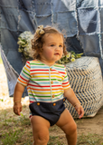 Striped Baby Romper - BOLD STRIPE