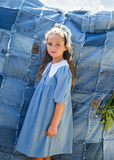 DENIM Lace Collar Dress - LIGHT DENIM