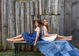 Striped Denim Dress - DARK DENIM/NEUTRAL STRIPE
