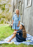 DENIM Peter Pan Girl's Top - LIGHT DENIM