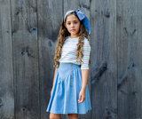 DENIM Triangle Seam Skirt - LIGHT DENIM