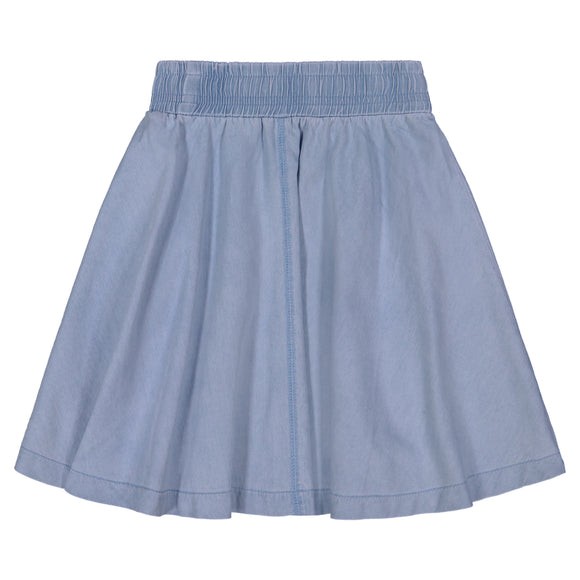 DENIM Single Stitch Skirt - LIGHT DENIM