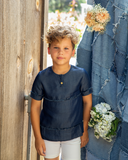 DENIM Tencel Boy's Top - DARK DENIM