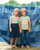 DENIM Triangle Seam Skirt - DARK DENIM