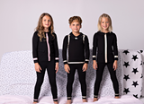 Black with Gold 2 Pc Set - wavy line