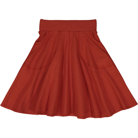 KNIT circle skirt - RUST