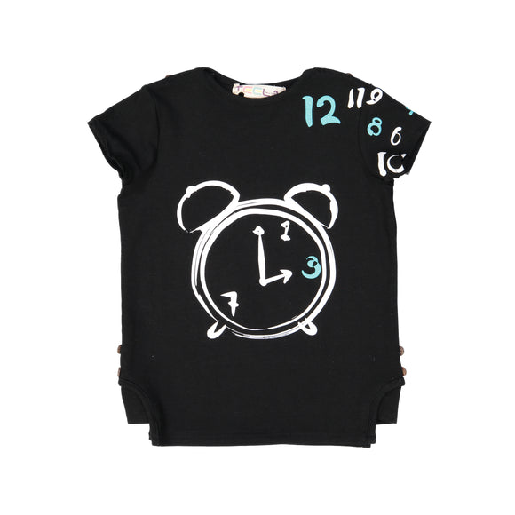 CLOCK Boy's Tshirt - Black (runs small. Size up) - FINAL SALE
