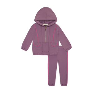Hooded Sport Baby Set - Boysenberry