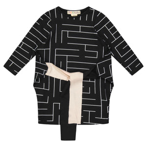 MAZE Triangle Bubble Dress with Ties