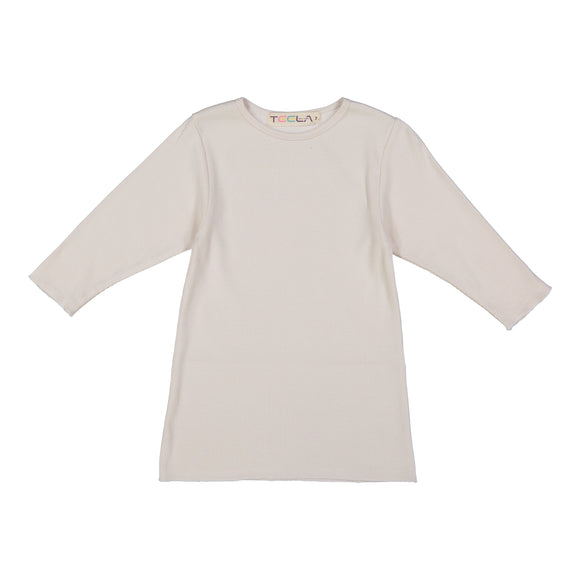 RIB Basic Girl Tshirt- IVORY