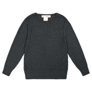 Cable Knit Boy's Top - Charocal - FINAL SALE