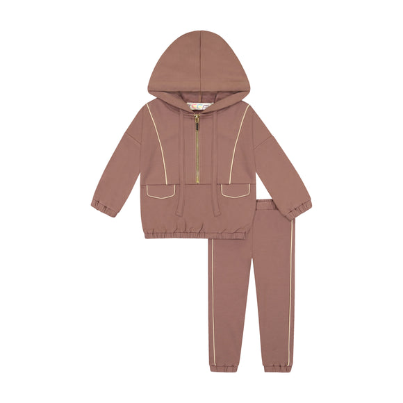 Hooded Sport Baby Set - Caramel