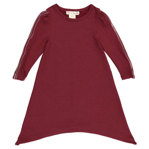 RIA Assymetrical Dress with Metallic Sleeve Detail - FINAL SALE