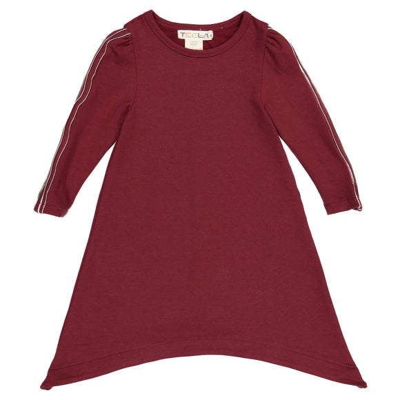 RIA Assymetrical Dress with Metallic Sleeve Detail - FINAL SALE