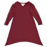 RIA Assymetrical Dress with Metallic Sleeve Detail - FINAL SALE