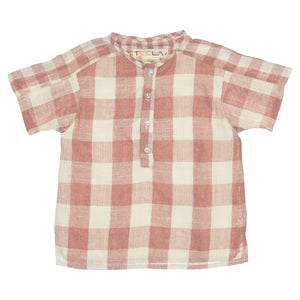 REX Square Print Boy's Top - Mauve
