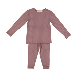 RIB 2 Piece Loungeware - Mauve -FINAL SALE