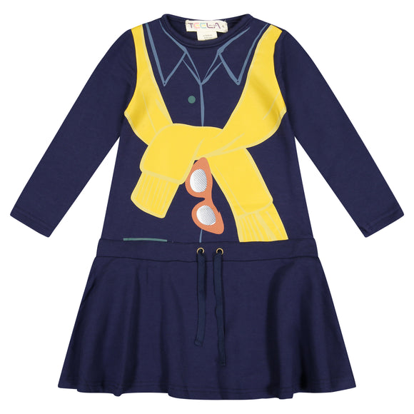 SWEATER Skater Dress with Drawstring