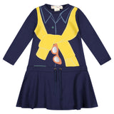 SWEATER Skater Dress with Drawstring