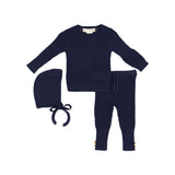 BABY Cable Knit 3 Piece Set - Navy Blue - FINAL SALE