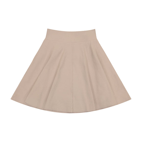 Rib circle skirt- POWDER DUST - FINAL SALE