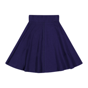 Basic Knit Circle Skirt - Top Stitch - NAVY