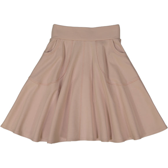 KNIT circle skirt - DUSTY ROSE